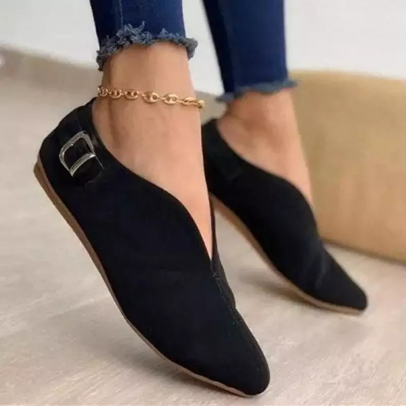 Elegant Buckle Point Flats