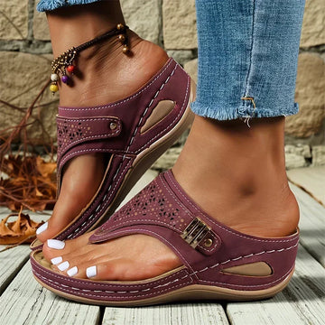 Elegant Comfort Wedge Slides
